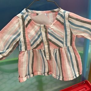 3 month old navy shirt